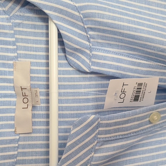 Loft Striped Hi-Lo Shirtdress - Picture 3 of 3